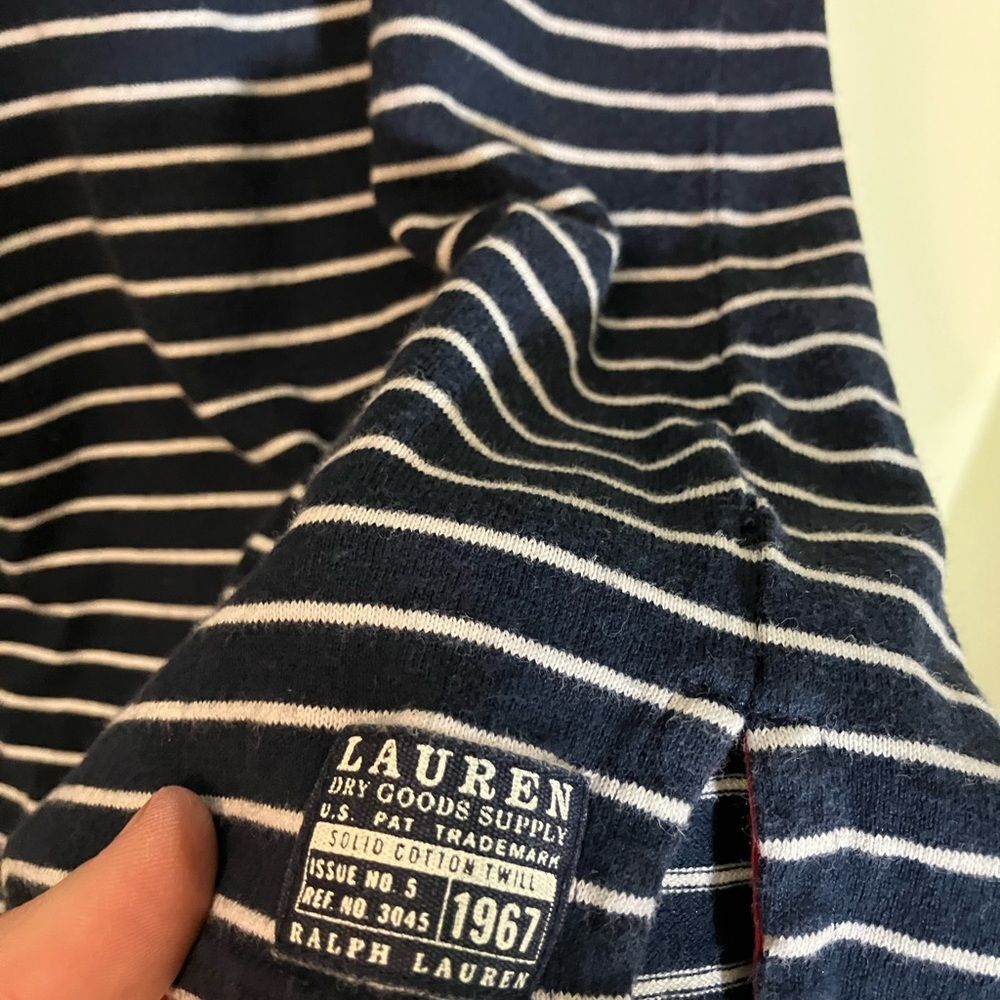 Lauren Ralph Lauren, midi dress, excellent condition, size M, blue/white striped - Picture 2 of 4